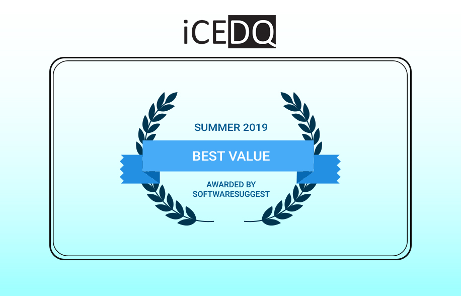 iCEDQ awarded as Best Value Software by SoftwareSuggest