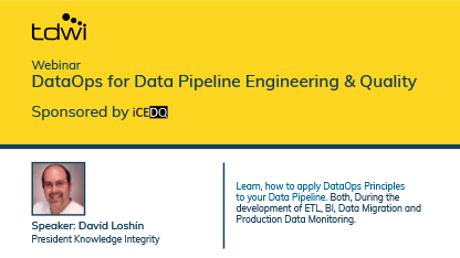 DataOps for Data Pipeline Engineering & Quality-iCEDQ