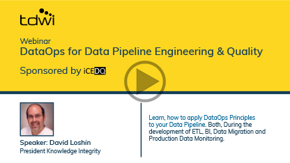 DataOps for Data Pipeline Engineering & Quality(Play)-iCEDQ