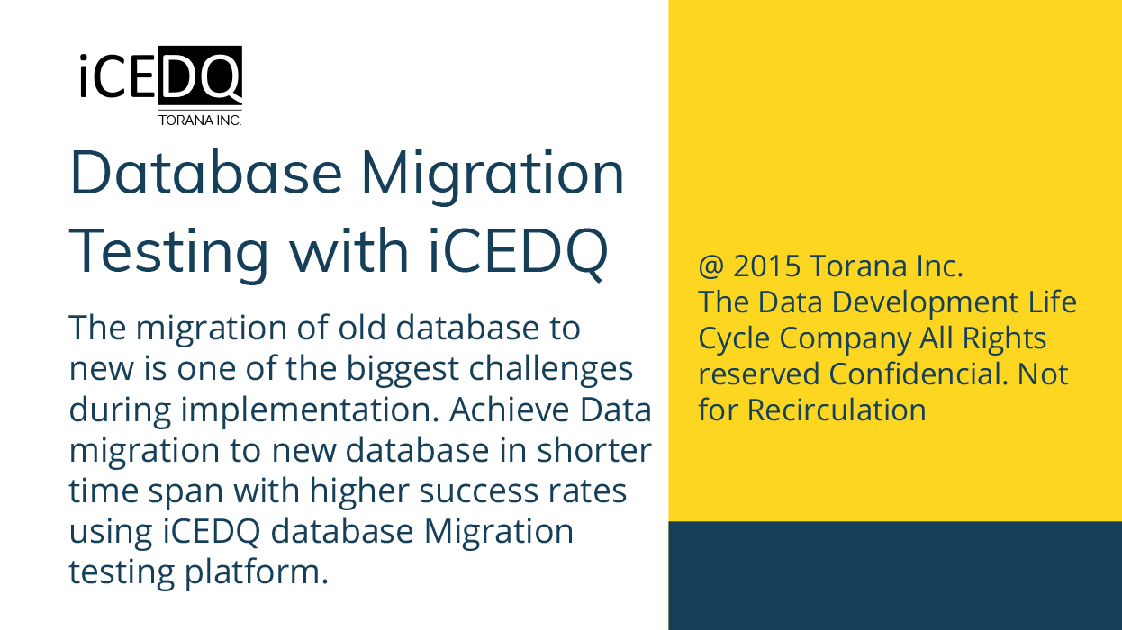 Database Migration Testing - iCEDQ