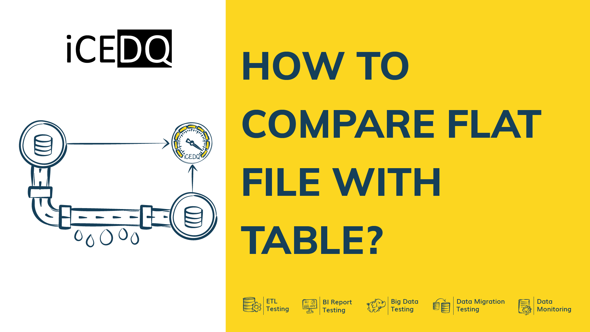 How to Compare Flat File with Table using iceDQ?