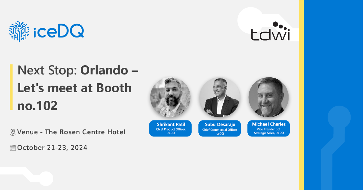 iceDQ Sponsored TDWI Orlando