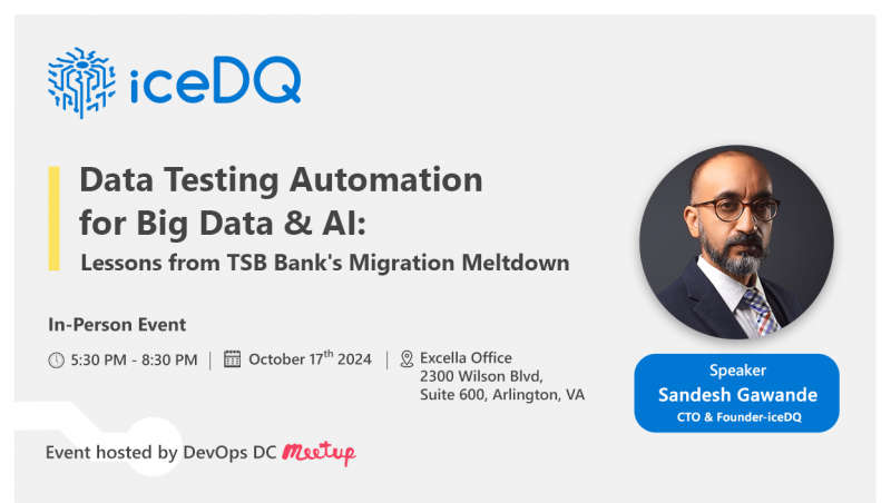 Data Testing Automation for Big Data and AI - iceDQ 2024
