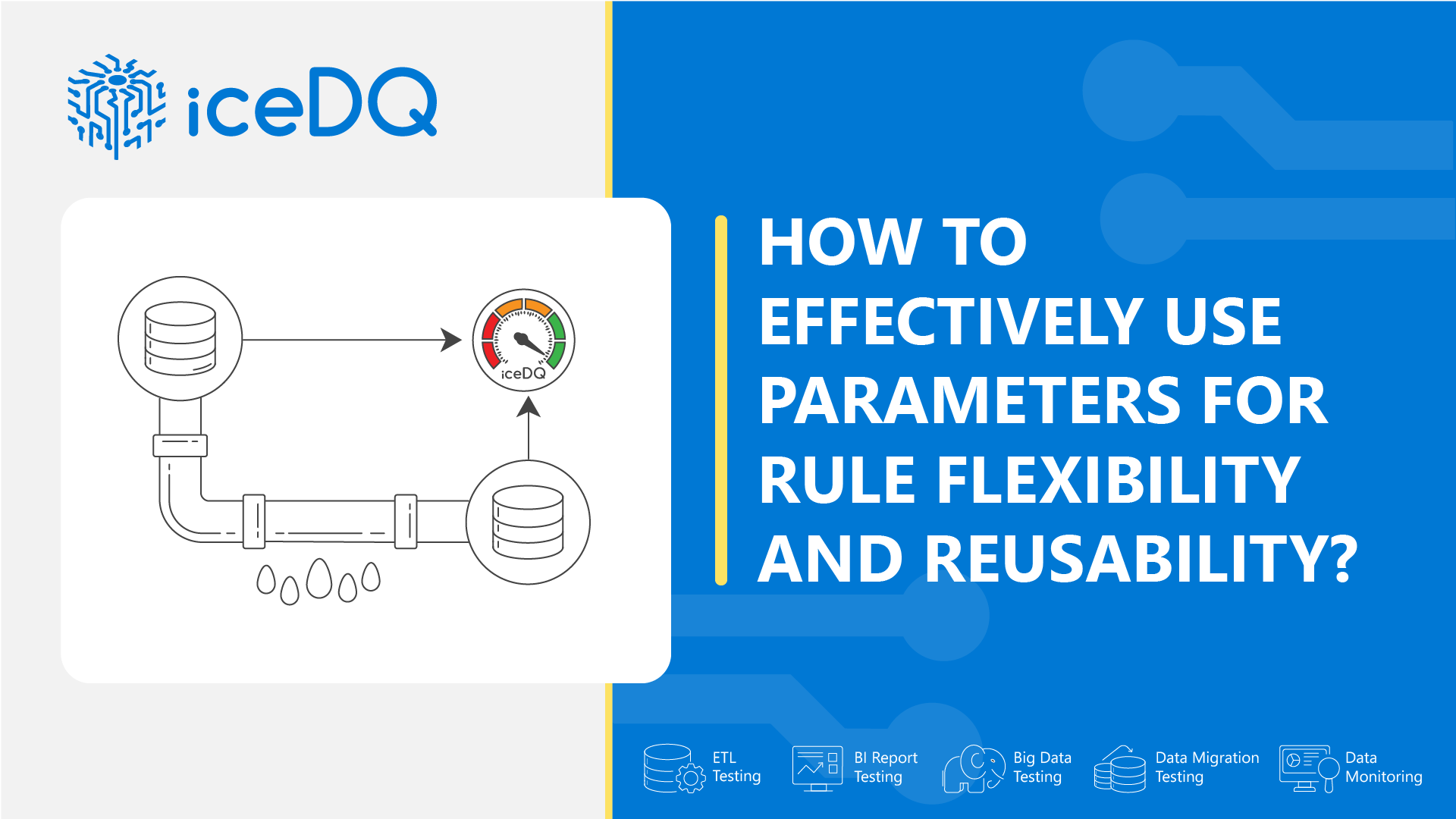 How to Effectively Use Parameters in iceDQ for Rule Flexibility and Reusability