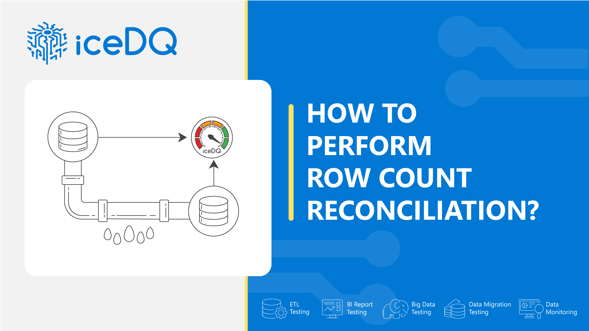 How to Perform Row Count Reconciliation with iceDQ?