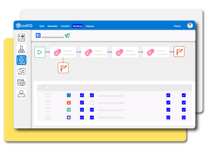 Orchestrate complex workflows - iceDQ
